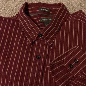 XXL Burgundy long sleeve with pin stripe in excellent condition